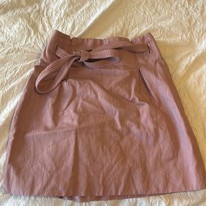 Pink leather free people size ten skirt